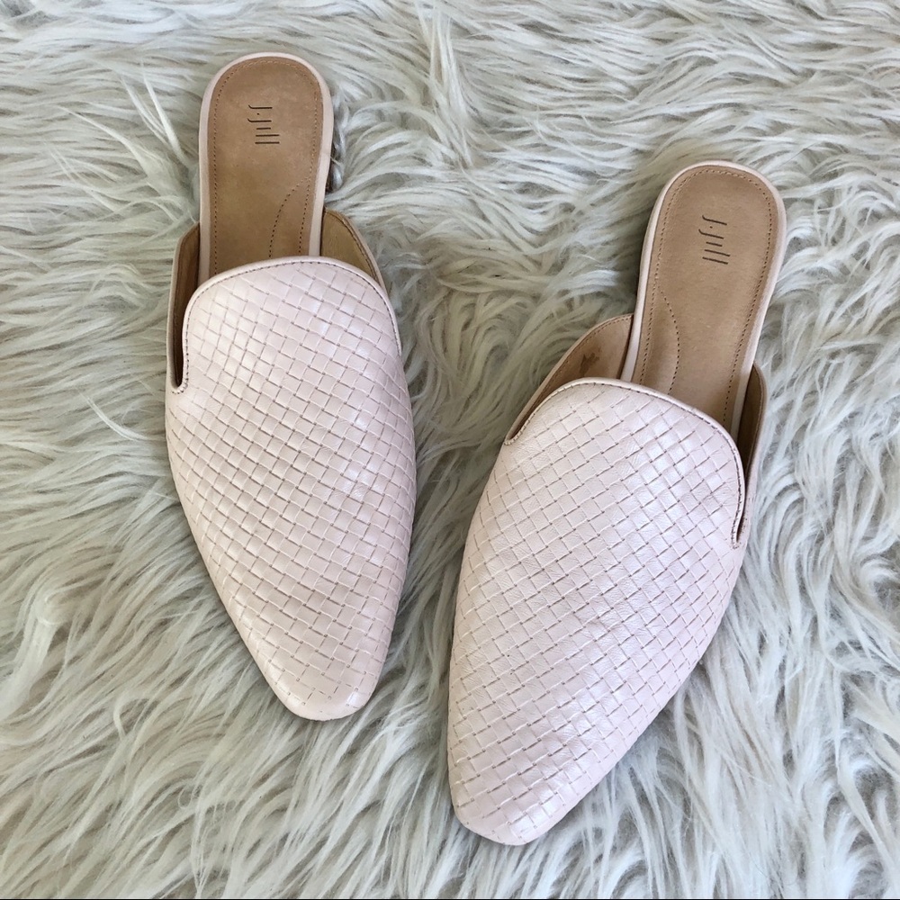J. Jill | Cream Nude Woven Basketweave Mules
